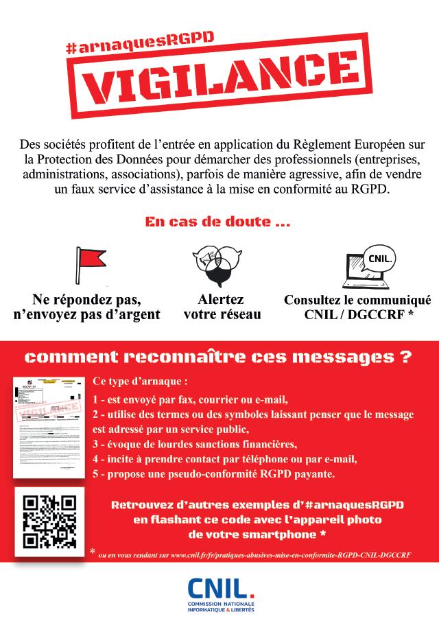 Attention ! Arnaque au RGPD