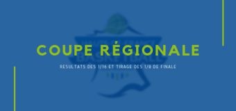 Coupe Régionale : les qualifiés pour les 1/8 de finale.