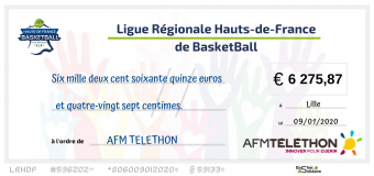 Basket Solidaire : Une somme record récoltée pour l’AFM Telethon.