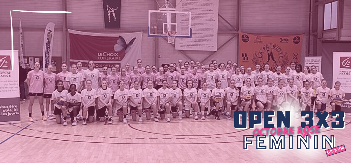 « Blue Tiger » (U18) et « Pépito » (U15) remportent l’OPEN 3×3 Octobre Rose.