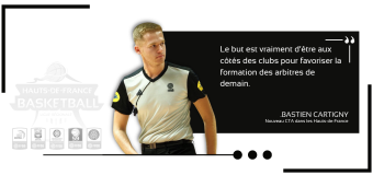 Bastien Cartigny, au service de la formation arbitre des Hauts-de-France.