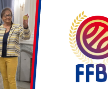 Martine HAINE (BB COTTEREZIEN) reçoit la médaille d’Or de la FFBB
